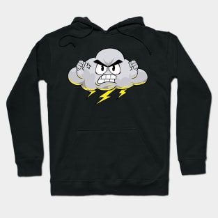 Angry Cloud with Lightning Thunderstorm Weather Hoodie